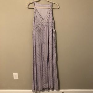 EN CREME Lilac & Gold Maxi Dress sz Medium